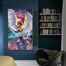 Load image into Gallery viewer, Huancan - Angel Mermaid - 55*90CM 11CT 3 Stamped Cross Stitch
