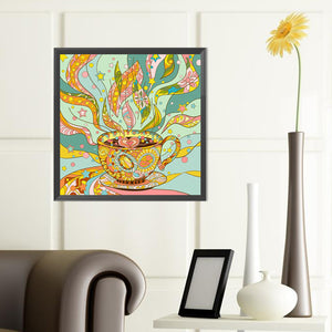 Teacup 40*40CM(Canvas) Full Round Drill Diamond Painting