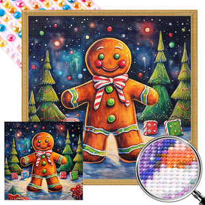 Gingerbread Man 40*40CM(Picture) Full Round Drill Diamond Painting
