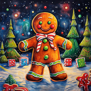 Gingerbread Man 40*40CM(Picture) Full Round Drill Diamond Painting