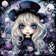 Load image into Gallery viewer, Huancan - Big-Eyed Doll - 60*60CM 11CT 3 Stamped Cross Stitch
