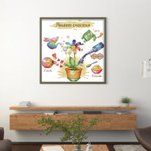 Load image into Gallery viewer, Joy Sunday - Happiness Recipe - 44*44CM 14CT 2 Stamped Cross Stitch
