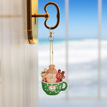 Load image into Gallery viewer, 8PCS Diamond Painting Art Ornaments Special Shape Double-Sided Christmas Tea Cup
