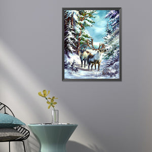 Wild Deer 40*50CM(Canvas) Full Round Drill Diamond Painting