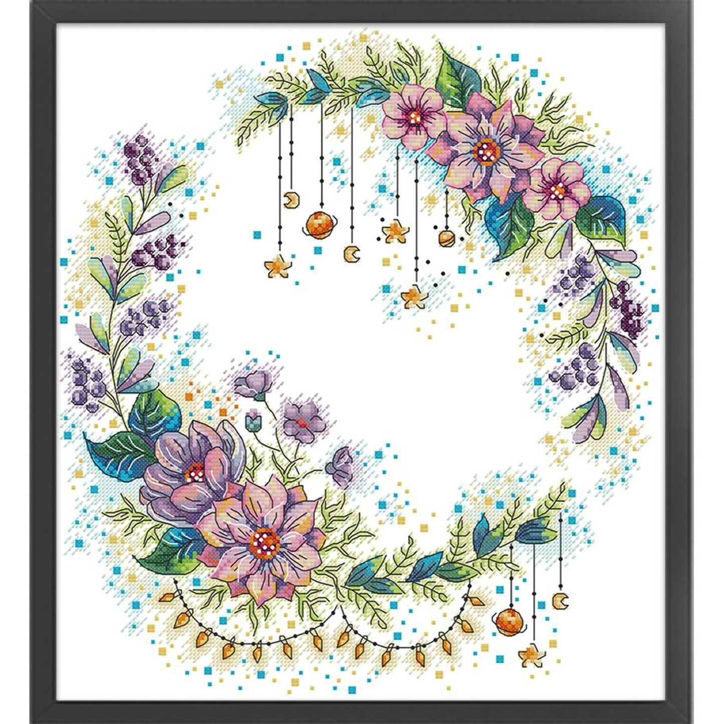 Fairy Tale Wreath - Partial 14CT Counted Cross Stitch 36x40CM - Joy Sunday Backstitch