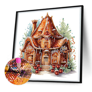 Christmas Cookie House 30*30CM(Canvas) Partial Special Shaped Drill Diamond Painting
