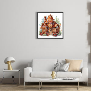 Christmas Cookie House 30*30CM(Canvas) Partial Special Shaped Drill Diamond Painting