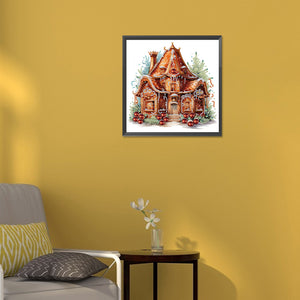 Christmas Cookie House 30*30CM(Canvas) Partial Special Shaped Drill Diamond Painting