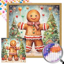 Load image into Gallery viewer, Gingerbread Man 40*40CM(Picture) Full Round Drill Diamond Painting
