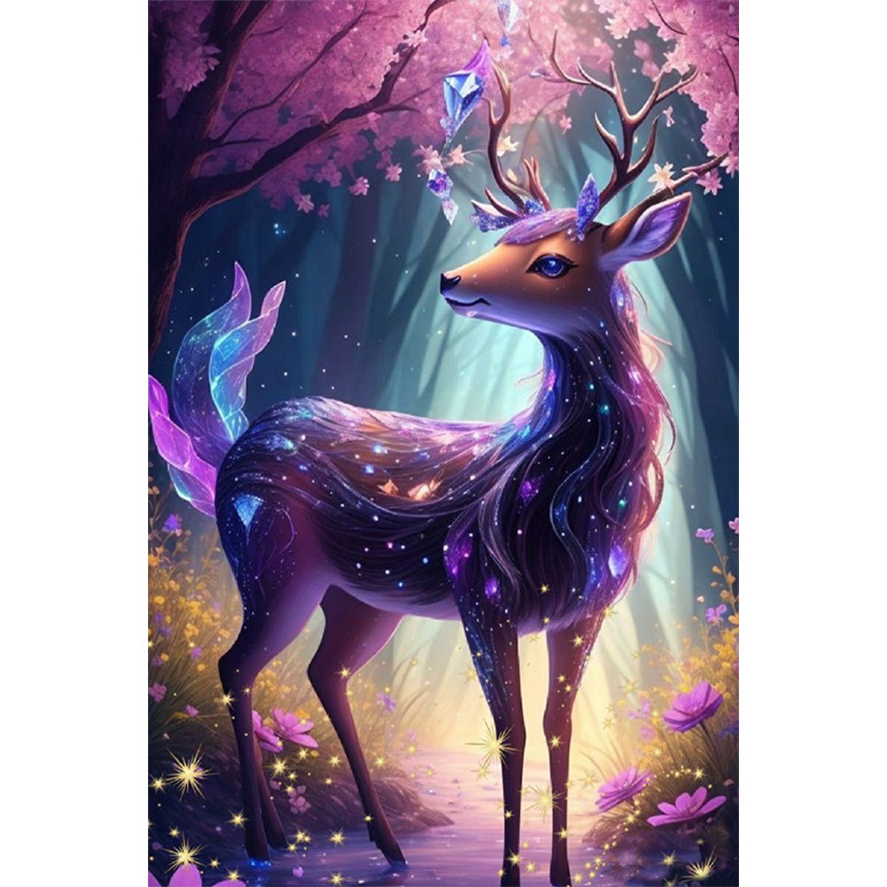 Glowing Deer 40*60CM(Canvas) Full Round Drill Diamond Painting