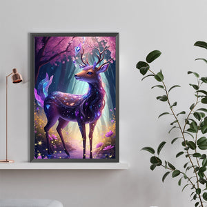 Glowing Deer 40*60CM(Canvas) Full Round Drill Diamond Painting