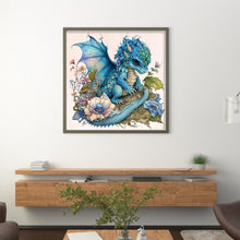 Load image into Gallery viewer, Huancan - Cute Flowers And Pterosaurs - 50*50CM 11CT 3 Stamped Cross Stitch
