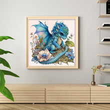 Load image into Gallery viewer, Huancan - Cute Flowers And Pterosaurs - 50*50CM 11CT 3 Stamped Cross Stitch
