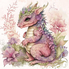 Load image into Gallery viewer, Huancan - Cute Flowers And Pterosaurs - 50*50CM 11CT 3 Stamped Cross Stitch
