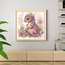 Load image into Gallery viewer, Huancan - Cute Flowers And Pterosaurs - 50*50CM 11CT 3 Stamped Cross Stitch
