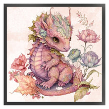 Load image into Gallery viewer, Huancan - Cute Flowers And Pterosaurs - 50*50CM 11CT 3 Stamped Cross Stitch
