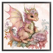 Load image into Gallery viewer, Huancan - Cute Flowers And Pterosaurs - 50*50CM 11CT 3 Stamped Cross Stitch
