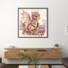 Load image into Gallery viewer, Huancan - Cute Flowers And Pterosaurs - 50*50CM 11CT 3 Stamped Cross Stitch
