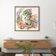 Load image into Gallery viewer, Huancan - Cute Flowers And Pterosaurs - 50*50CM 11CT 3 Stamped Cross Stitch

