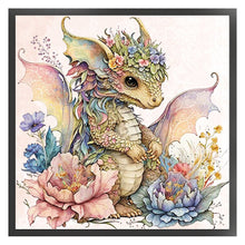Load image into Gallery viewer, Huancan - Cute Flowers And Pterosaurs - 50*50CM 11CT 3 Stamped Cross Stitch
