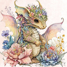 Load image into Gallery viewer, Huancan - Cute Flowers And Pterosaurs - 50*50CM 11CT 3 Stamped Cross Stitch
