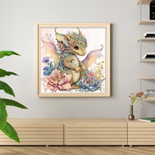 Load image into Gallery viewer, Huancan - Cute Flowers And Pterosaurs - 50*50CM 11CT 3 Stamped Cross Stitch
