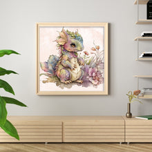 Load image into Gallery viewer, Huancan - Cute Flowers And Pterosaurs - 50*50CM 11CT 3 Stamped Cross Stitch
