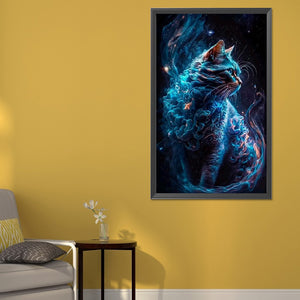Galaxy Cat 40*65CM(Picture) Full Round Drill Diamond Painting