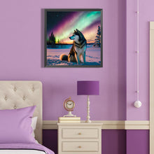 Load image into Gallery viewer, Aurora Snow Wolf 40*40CM(Canvas) Full Round Drill Diamond Painting
