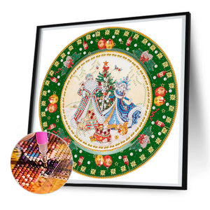 Christmas Wreath 30*30CM(Canvas) Partial Special Shaped Drill Diamond Painting