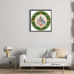 Christmas Wreath 30*30CM(Canvas) Partial Special Shaped Drill Diamond Painting