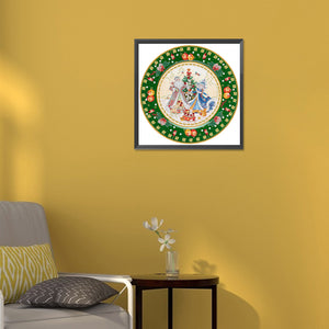 Christmas Wreath 30*30CM(Canvas) Partial Special Shaped Drill Diamond Painting