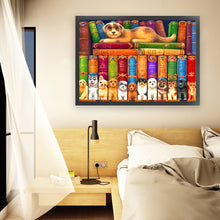 Load image into Gallery viewer, Yishu - Puppy On Book - 60*45CM 11CT 3 Stamped Cross Stitch
