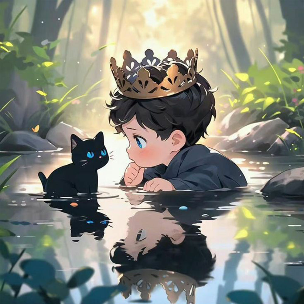 Princess And Prince 40*40CM(Canvas) Full Round Drill Diamond Painting