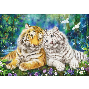 Huancan - Tiger - 60*45CM 11CT 3 Stamped Cross Stitch