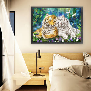 Huancan - Tiger - 60*45CM 11CT 3 Stamped Cross Stitch