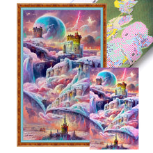 Load image into Gallery viewer, Yishu - Dreamlike Castle In The Clouds - 50*80CM 11CT 3 Stamped Cross Stitch
