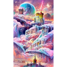 Load image into Gallery viewer, Yishu - Dreamlike Castle In The Clouds - 50*80CM 11CT 3 Stamped Cross Stitch
