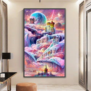Yishu - Dreamlike Castle In The Clouds - 50*80CM 11CT 3 Stamped Cross Stitch