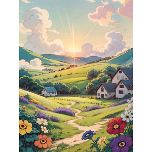 Huancan - Landscape - 50*65CM 16CT 2 Stamped Cross Stitch
