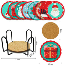 Load image into Gallery viewer, Christmas 8PCS Diamond Painting Art Coaster Kit Acrylic Special Shape Santa (1)
