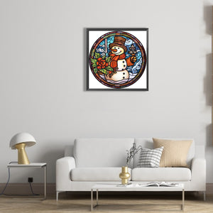Christmas Snowman 30*30CM(Canvas) Partial Special Shaped Drill Diamond Painting
