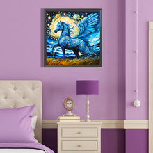 Load image into Gallery viewer, Gorgeous Blue Pegasus 40*40CM(Canvas) Full Round Drill Diamond Painting

