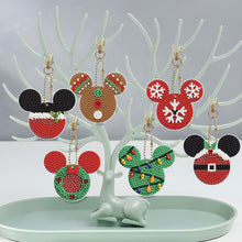 Load image into Gallery viewer, Christmas Full Drill Keyring Double Sided Special Shape (6pcs Xmas Mickey Mouse)
