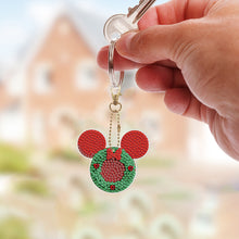 Load image into Gallery viewer, Christmas Full Drill Keyring Double Sided Special Shape (6pcs Xmas Mickey Mouse)
