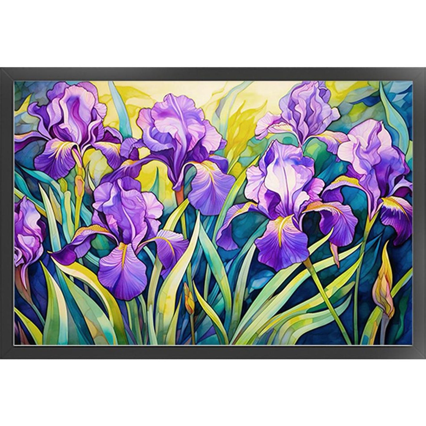 Iris - Full 11CT Stamped Cross Stitch 60x40CM - Yishu