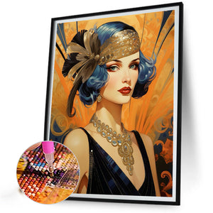 Glamorous Woman 40*50CM(Canvas) Full Round Drill Diamond Painting