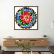 Load image into Gallery viewer, Yishu - Christmas Glass Painting - 40*40CM 11CT 3 Stamped Cross Stitch
