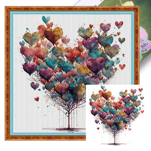 Huancan - Love - 40*40CM 16CT 2 Stamped Cross Stitch