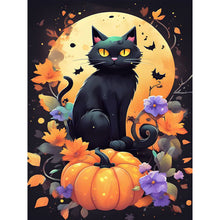 Load image into Gallery viewer, Halloween Cat 30*40CM(Picture) Full Square Drill Diamond Painting
